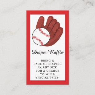 Tarjeta De Recepción Bolos de béisbol Baby Shower Diaper Raffle Ticket