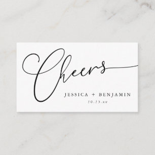 Tarjeta De Recepción Bolsa de bienvenida Favor de boda Gracias Cheers m