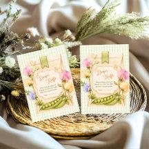Bolsa de papel de rifa de pañales Sweet Pea con cu