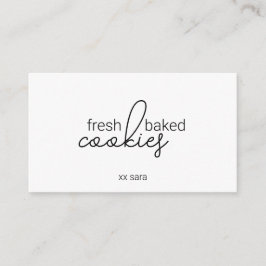 Tarjeta De Recepción Bolsa de regalo de galletas recién horneadas