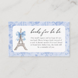 Tarjeta De Recepción Bon Jour Be French Toile Blue Baby Shower