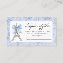 Bon Jour Be French Toile Blue Baby Shower