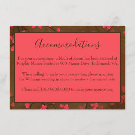 Tarjeta De Recepción Bonito alojamiento