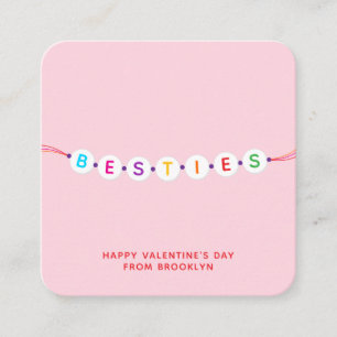 Tarjeta De Recepción Bonito brazalete de amistad rosa San Valentín