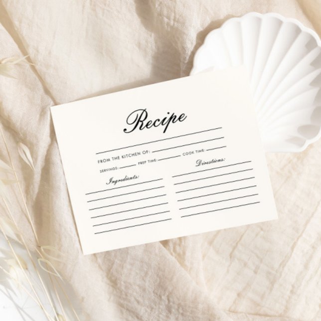 Tarjeta De Recepción Bonito Butterflies Receta Ducha de novia (Subido por el creador)