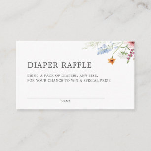 Tarjeta De Recepción Bonito Diaper Border Raffle