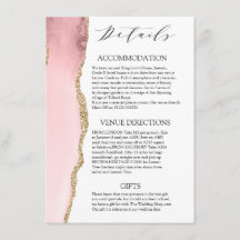 Bonito Rubor Agate Rosado detalles del boda modern