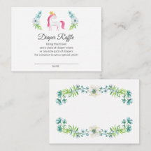 Bonito Unicorn Diaper Raffle Baby Shower