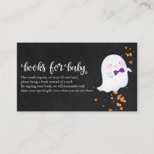 Tarjeta De Recepción Bonitos Fantasma Halloween Libros De Baby Shower P