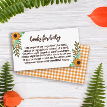 Bonitos Sunflower Baby Shower Libros Para Bebés