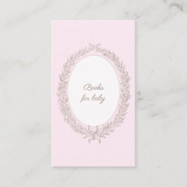 Tarjeta De Recepción Bonjour Bebe Rosa Libros Barrocos Franceses Para B