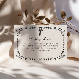 Tarjeta De Recepción Boo Black Bow Frame Halloween