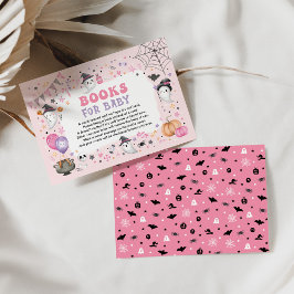 Tarjeta De Recepción Boo rosa Halloween fantasea libros para niña