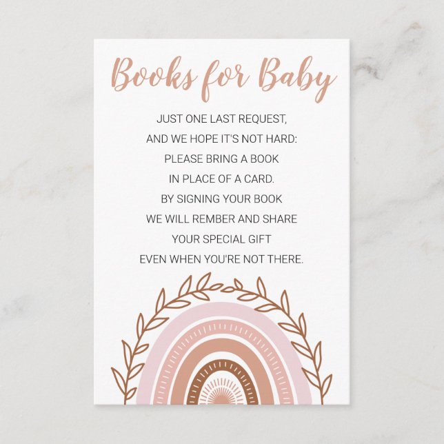 Tarjeta De Recepción Booh Rainbow Boys for Baby Card (Anverso)