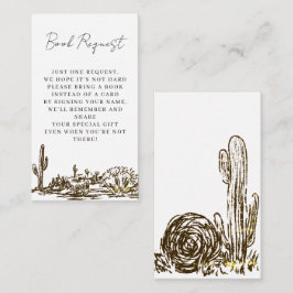 Tarjeta De Recepción Book Request Hand Drawn Western Baby Shower