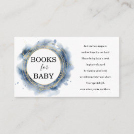 Tarjeta De Recepción Books for Baby Blue Boy Baby Shower Enclosure Card
