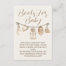 Tarjeta De Recepción Books For Baby Boho Clothesline Baby Shower