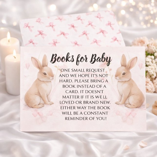 Tarjeta De Recepción Books for Baby Card with Bunny Illustration (Subido por el creador)