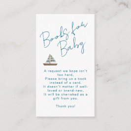 Tarjeta De Recepción Books For Baby Nautical Waves Blue Boy Shower