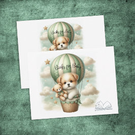 Tarjeta De Recepción Books For Baby Puppy Adventure Hot Air Balloon