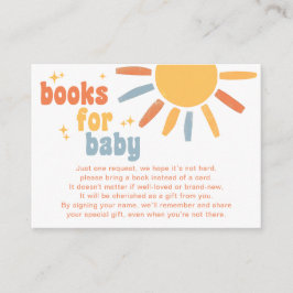 Tarjeta De Recepción Books For Baby Sunshine Baby Shower