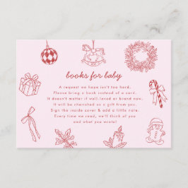 Tarjeta De Recepción Books for baby whimsical christmas winter girl