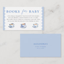 Books Insert Tea Brewing Script Boy Baby Shower