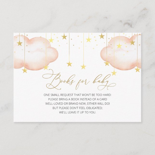 Tarjeta De Recepción Boos para inserción de bebé, Estrella pequeña Twin (Anverso)