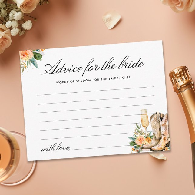 Tarjeta De Recepción Boots de consejo y ducha de novias occidental burb (Subido por el creador)