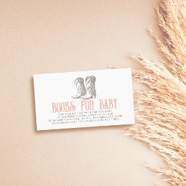 Tarjeta De Recepción Boots de vaquero/vaquera para bebé