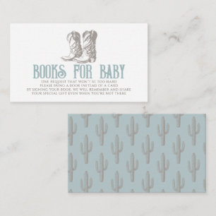 Tarjeta De Recepción Boots de vaqueros ducha niño niños libros azules p