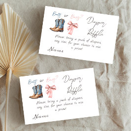 Tarjeta De Recepción Boots o arcos azul rosado género revelan pañal Fie