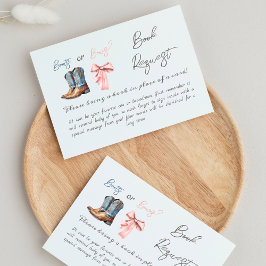 Tarjeta De Recepción Boots o arcos Blue Pink Gender Revest Book Request