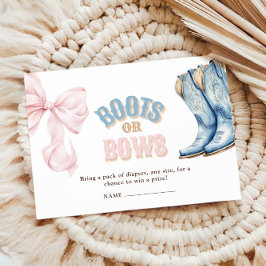 Tarjeta De Recepción Boots o arcos Género Revelan Raffle