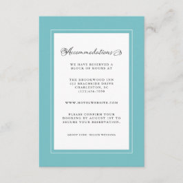 Tarjeta De Recepción Borduras modernas y elegantes para una boda de agu