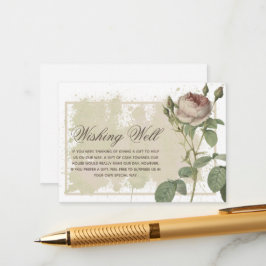 Tarjeta De Recepción Borgoña Rústica Floral Moderno Desear Bien Boda