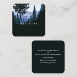 Tarjeta De Recepción Bosque de bosques azules, registro de regalos de B