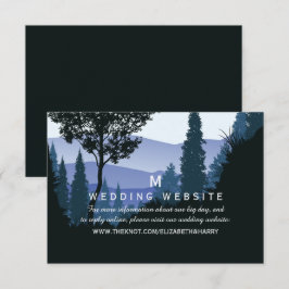 Tarjeta De Recepción Bosque de bosques azules, sitio web de Bodas rusos