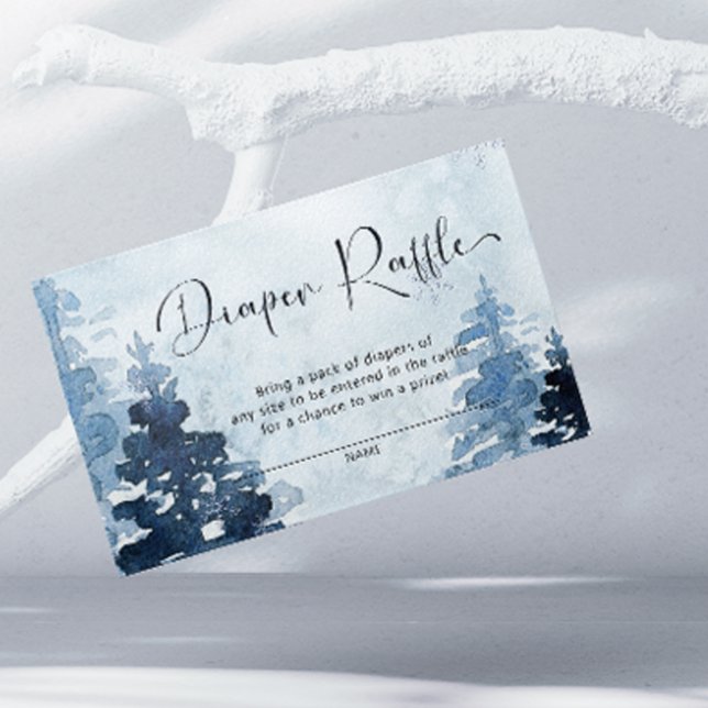 Tarjeta De Recepción Bosque de invierno: la rifa de pañales exterior fr (Subido por el creador)
