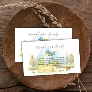 Tarjeta De Recepción Bosque de libros de avión que aterriza para baby s