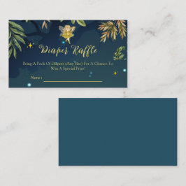 Tarjeta De Recepción Bosque encantado de Baby Shower Diaper Raffle