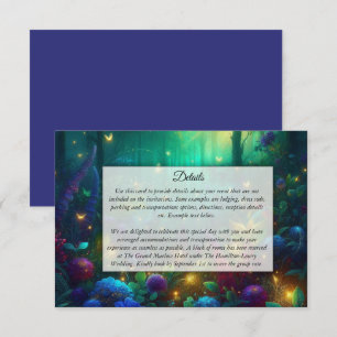 Tarjeta De Recepción Bosque encantado de joyas radiantes