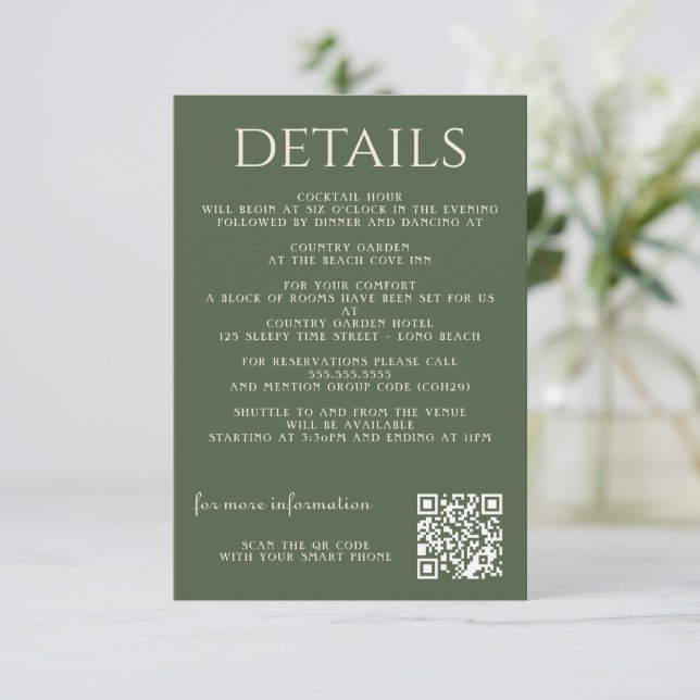 Tarjeta De Recepción Bosque encantado de la época de la cosecha (Anverso de pie)