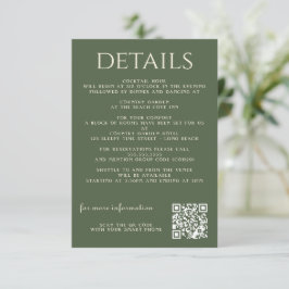 Tarjeta De Recepción Bosque encantado de la época de la cosecha