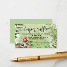 Bosque Mushrooms Verdor Baby Diaper Raffle