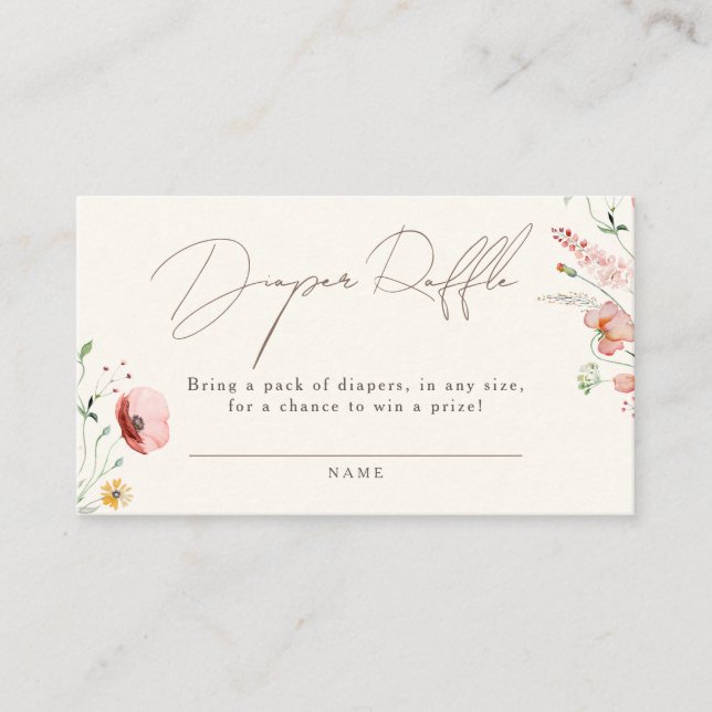 Tarjeta De Recepción Bosque vegetal Bear Boy Baby Shower Diaper Raffle (Anverso)