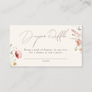 Tarjeta De Recepción Bosque vegetal Bear Boy Baby Shower Diaper Raffle