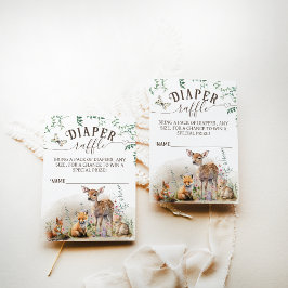 Tarjeta De Recepción Bosques de bosque de animales de madera Diapaje de