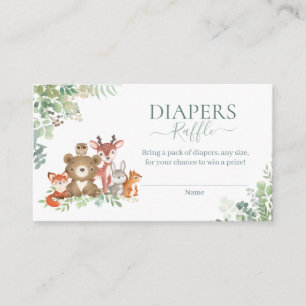 Tarjeta De Recepción Bosques de madera vegetación niño ducha rifa de pa