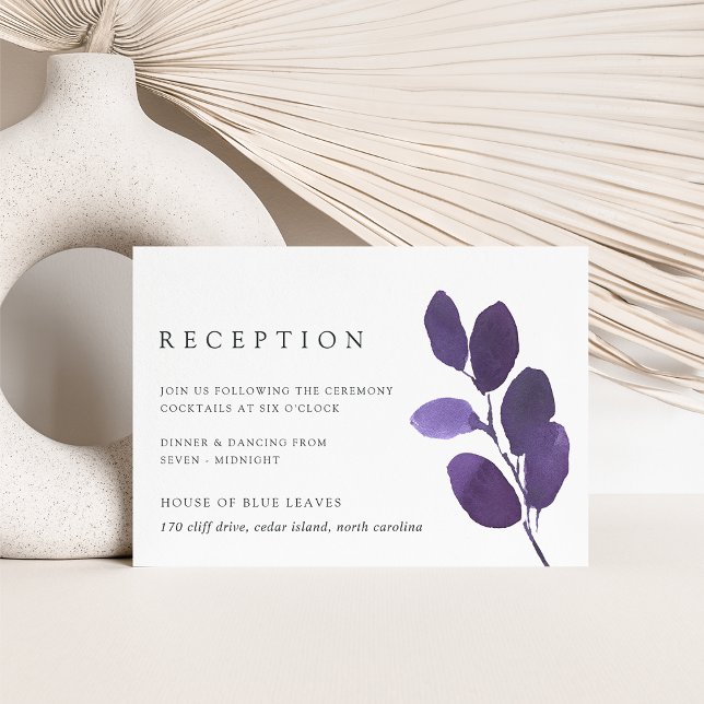 Tarjeta de recepción botánica a presión | Violeta (Subido por el creador)